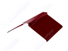 Планка конька плоского 150 150 0,45 3м стандарт ПЭ RAL3011 коричнево-красный К-512