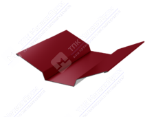 Планка ендовы верхняя 86 80 0,4 2м стандарт ПЭ в пленке RAL3003 рубин К-508