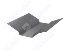 Планка ендовы верхняя 86 80 0,45 2м стандарт ПЭ RAL7005 темно-серый К-508