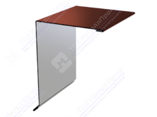 Планка ветровой доски 95 120 15 0,4 2м стандарт ПЭ RAL3011 коричнево-красный К-507