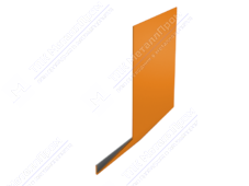 Планка карнизная 100 65 0,4 2м стандарт ПЭ RAL2004 оранжевый К-509