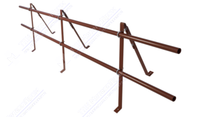 Ограждение кровельное BORGE 60см 3м эконом RAL3011 коричнево-красный